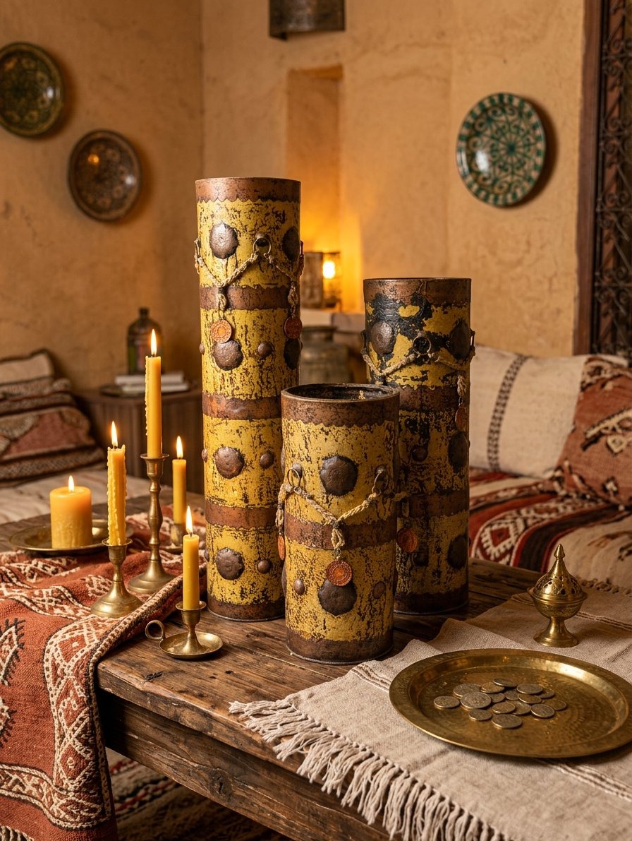 Trio de vases en cuivre